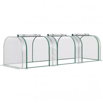 Outsunny PVC Tunnel Greenhouse Green Grow