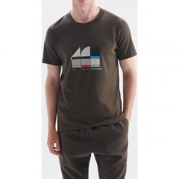 Camiseta Loreak Mendian Bauhaus Taupe de Manga Corta 100% Algodón Orgánico 1207866 4614