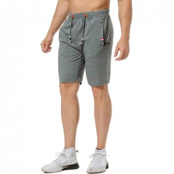 Chyu Herren Jogger Shorts Baumwolle Sport Classic Fit Sommershorts, elastische Taille Reißverschlusstaschen
