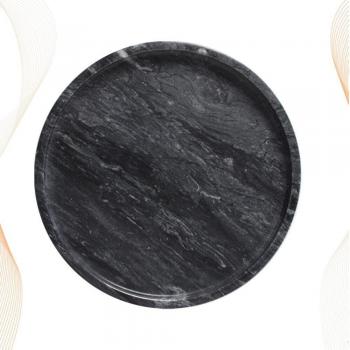 Natural Grey Marble Serving Plate