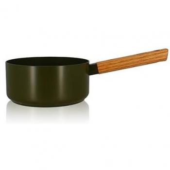 Casserole Ector induction aluminium revêtu manche en bois 18 cm vert Ogo
