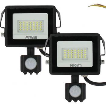 20W LED-Scheinwerfer mit IP44 und Bewegungsmelder