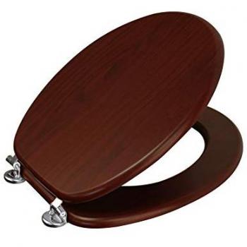 Showerdrape Dark Brown Oxford Toilet Seat
