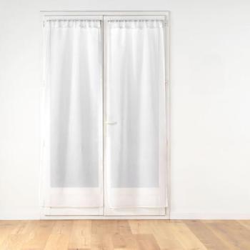 Paire de Voilages avec Finitions Pompons 70x240cm Blanc