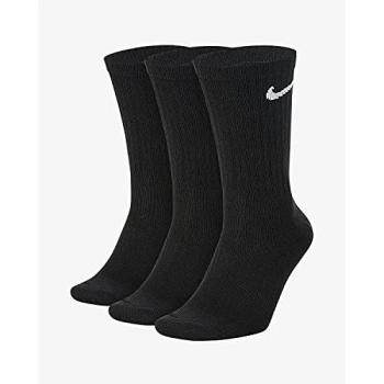 Men's 3-Pair Nike Value Cushion Crew Socks (Black/White)