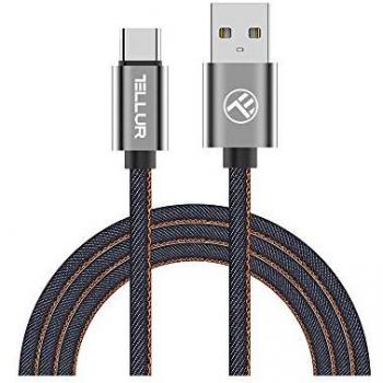 Tellur USB auf Type-C Kabel, 1m Denim