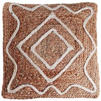 Coqueo Marrón y Beige en Yute 44x8x44cm