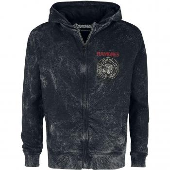 Ramones Crest Black Zip Hoodie for Men