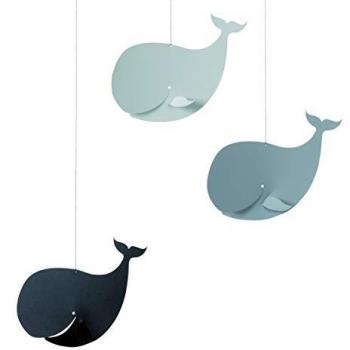 Mobile Baleines Heureuses en bois