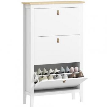 Estante para Zapatos Homcom 3 Compartimentos y PU