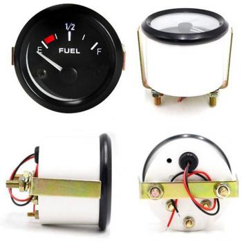 Repuesto: Indicador de Nivel de Gas con Bisel Negro y Luz Roja