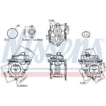 Abgasrückführungsventil NISSENS 03L131501L