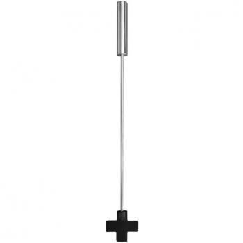 Ouch! Leder Crop Schwarz, Cross‑Tip Design – Fetisch