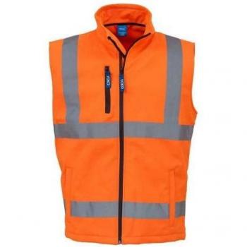Yoko Unisex 3XL Softshell-Warnweste orange/dunkelblau