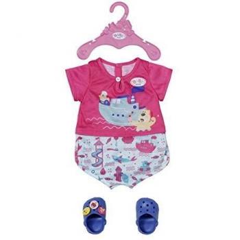 Pigiama da bagno Baby Born con clogs, 43 cm