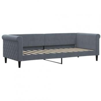 Vidaxl Lit de repos velours gris foncé 80×200 cm