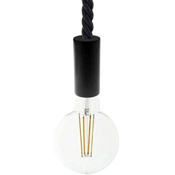 Lampe suspendue italienne Créative Câbles – Cordon nautique 2XL, bois peint