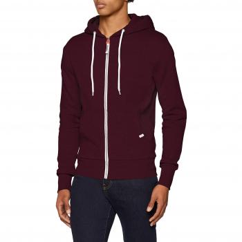 Superdry Herren Hoodie L.a. Ziphood, Deep Burgundy, Small