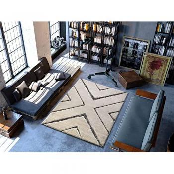 Alfombra Atticgo 80x150 – Shaggy en Blanco y Negro