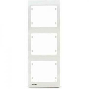 SIEMENS Plaque Delta Iris Triple Verticale Blanc