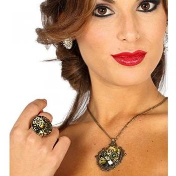 Set Anello e Pendente Steampunk per Donna Caro