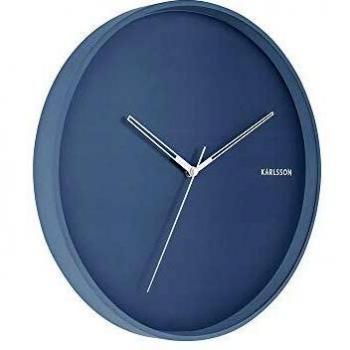 Karlsson Hue Metall-Wanduhr – Blau – Ø40 xT4,5 cm – Design: Armando Breeveld