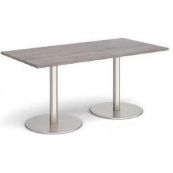 Monza Brushed Steel Base Dining Table
