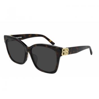 Balenciaga Gafas de Sol Mujer, Acetato Havana Gold con Toque Verde, modelo BB0102SA