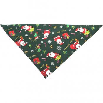 Navidad Peluda: Babero de Algodón “Elk y Papá Noel”