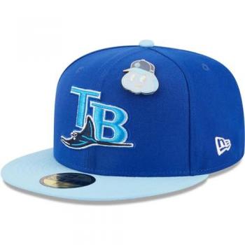 New Era 59Fifty Caps Damen – ELEMENTS PIN Tampa Bay Rays – 7 5/8 Blau (7 5/8)