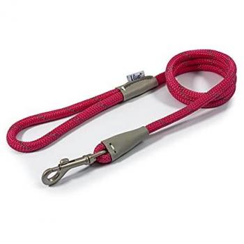 Pink Reflective Dog Lead – Ancol Viva 107 mm with Snap Hook