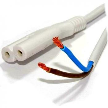 Kenable C7 Power Cord to Bare End Cable White 1m