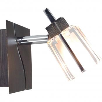 Naeve S‑10 Wandleuchte (inkl. Glühlicht) – 16 cm, schwarz/Chrom