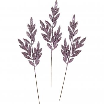 Kunstpflanze I.GE.A. „Weihnachtszweig“ – 78 cm, 3er Pack, Glitzer & Dekosteine