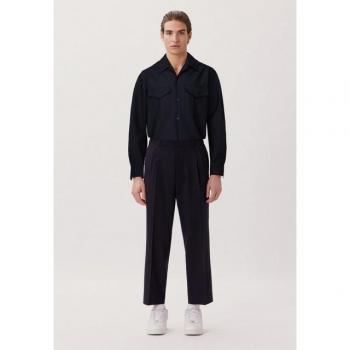 Regular Casual Hemd Uni – Langarm, Reverskragen