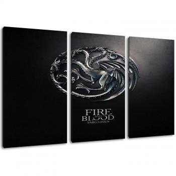 Game of Thrones Dark Targaryen Canvas Set