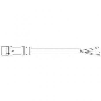 TE Connectivity 2273003-1 M8 Pre-Fab Sensor/Actuator Connector, 1.50 m, 4 Pins