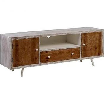 Country stijl TV-kast 150 x 35 x 53,5 cm Naturel Wit Fichtenhout MDF