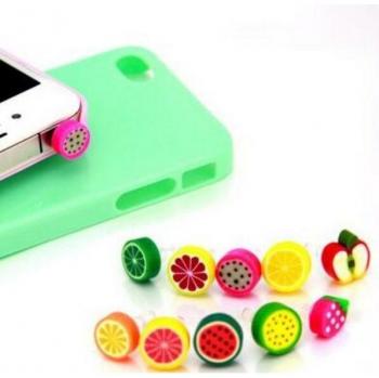 Kopfhörer Staubschutz Frucht für iPhone und Samsung