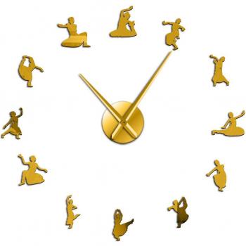 Reloj de pared DIY con pegatinas de espejo