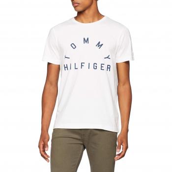 Tommy Hilfiger Herren Arch Logo T-Shirt in Weiß und Größe XL