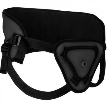 Ouch! Eleganter Silikon Strap‑On – 10 Zoll, 55 mm Einstieg, Schwarz