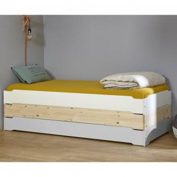 Lit Ado Empilable Bois Naturel 90x190