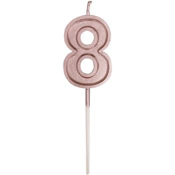 Rose Gold Birthday Party Candle