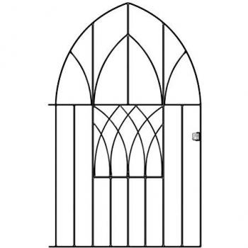 Abbory Modern Low‑Arch Bow Top Gate – 914 mm Wide by 1340 mm High, Stainless Steel, Electro‑Galvanized