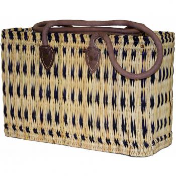 Palmgras-Einkaufs-Set: Langer Griff, Simandra-Blau
