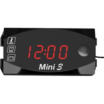 Reloj para moto 6V-30V, voltímetro y termómetro, resistente al agua y polvo
