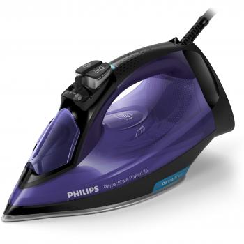 Philips GC3925/34 Ferro da stiro a vapore Piastra in SteamGlide Plus 2400 W Nero, Porpora