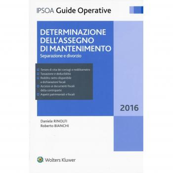 Determinazione dell'assegno di mantenimento. Separazione e divorzio