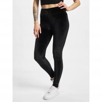 Urban Classics High Waist Velvet Leggings für Damen in Schwarz